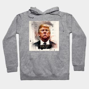 Trump mugshot painting Hoodie